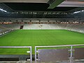 The view of the pitch towards the South Stand