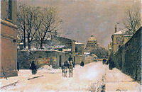 Зимняя сцена близ Дома Инвалидов