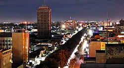 Veduta notturna di Lusaka