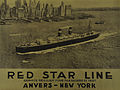 Poster van de Red Star Line in het MAS