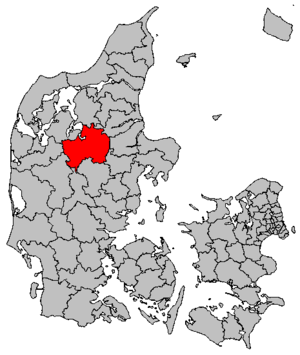 Položaj općine Viborg na karti Danske