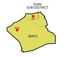 Map of Matu District, Sarawak 砂拉越州玛都县地图