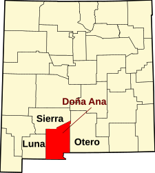 Contea di Doña Ana – Mappa