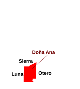 Localisation de Comté de Doña Ana(Doña Ana County)