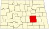 Map of North Dakota highlighting Stutsman County Map of North Dakota highlighting Stutsman County.svg