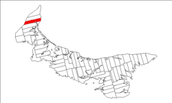 Map of Prince Edward Island highlighting Lot 3