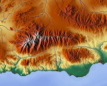 Relief map: Sierra Nevada Mountains, Spain Maps-for-free Sierra Nevada.png
