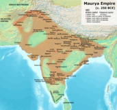 Maurya Empire at its peak under Ashoka the Great.