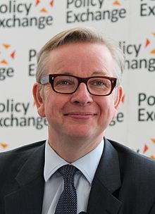 Michael Gove at Policy Exchange delivering his keynote speech 'The Importance of Teaching' (cropped).jpg