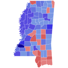 Mississippi Attorney General election results, 2015 results by county.svg