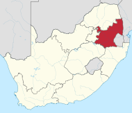 Položaj provincije na karti Južne Afrike