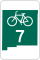New Mexico State Bike Route 7 marker