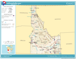 Kaart van State of Idaho