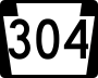 Pennsylvania Route 304 marker