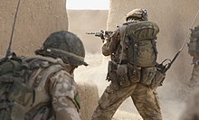3 PARA soldiers in combat in Afghanistan during 2008 Paratrooper Returns Fire in Afghanistan MOD 45149811.jpg