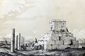 Pasargad, risba Eugènea Flandina iz leta 1840