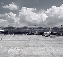 Exterior of Kualanamu International Airport, Deli Serdang Pesawat Parkir di Bandara Kualanamu.jpg