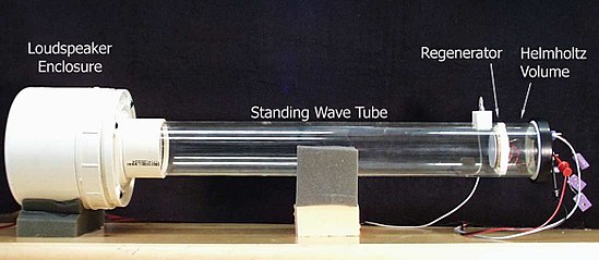 A standing wave demonstration refrigerator