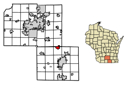 Location of Edgerton in Rock County, Wisconsin.