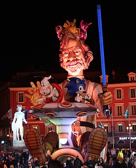 Le char du roi de l'édition 2024 du carnaval.