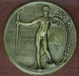 Desain terbalik Saint-Gaudens yang ditolak untuk pameran medali dunia di Kolombia.