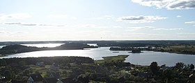 Вид на озеро Поцех с костела в Слободке
