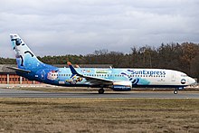 TC-SNU Boeing 737-800 SunExpress Shaun das Schaf FRA 2020-02-18 (32a).jpg