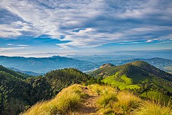 The View of Western Ghats from the Kolukkumalai Peak