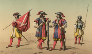 Пехота испанских терций 17 века.