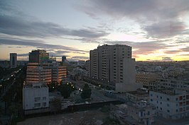 vista de Túnez durante la puesta de sol