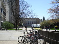 Students enjoying WMU's Main Campus on a spring day. WMUCampus1.jpg