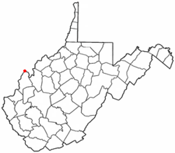 Location of Mason, West Virginia