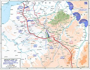 Bản đồ những chiến dịch tấn công cuối cùng của phe Hiệp ước trên Mặt trận phía Tây, 1918