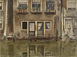 Huizen aan een gracht te Amsterdam, Witsen