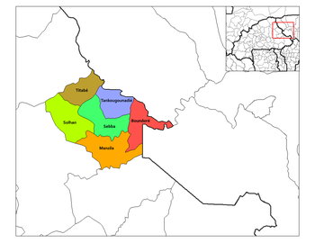 Sebba Department location in the province