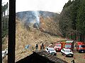 山頂の茅場の山焼き