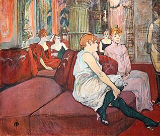 Salon de la rue des Moulins (1894), œuvre majeure d'Henri de Toulouse-Lautrec