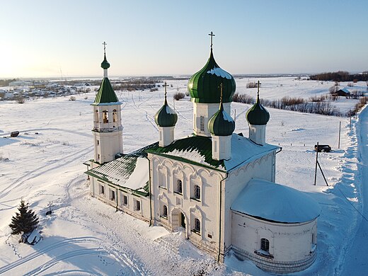 229. Церковь Дмитрия Солунского в Ломоносово, Холмогорский район, Архангельская область Автор — Александр Антонов гугл-картовский