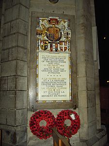 Spominska plošča umrlim pripadnikom Britanskega imperija v prvi svetovni vojni