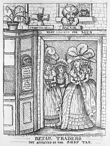 A political cartoon from 1787 jesting about the notion of taxation affecting prostitutes 1787-prostitutes-caricature.jpg