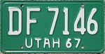Номерной знак штата Юта 1967.JPG