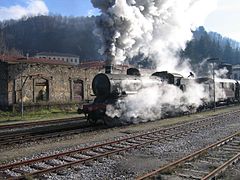 Locomotiva FS 685.196 a Castelnuovo Garfagnana