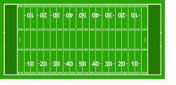 An American football field