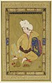 Bosonogi młodzieniec, miniatura namalowana przez Rezę Abbasiego. Isfahan, ok. 1600. Freer and Sackler Galleries.