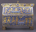 Becket Casket, cổ vật công phu nhất, lớn nhất và có thể là sớm nhất của Becket, tráng men Limoges, c. 1180–90