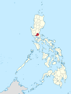 Mapa de Filipinas con Bulacan resaltado