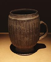 Large grey mug, Henan Longshan culture, Late Neolithic period (ca. 2500–2000 BC)