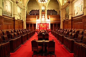English: The chamber of the Senate of Canada