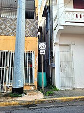 Sign for PR-821 in Corozal barrio-pueblo
