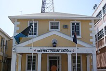 Central police station of the Royal Bahamas Police Force in Nassau Central police station, Royal Bahamas Police Force.jpg